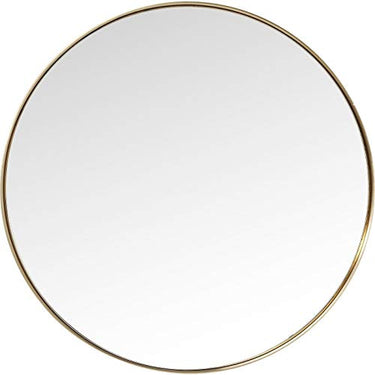 Kare Design Spiegel Curve MO Brass Gold Ø100, Wandspiegel, dünner Rahmen, Modern, leichte Wandmontage, Dekospiegel, Spiegel, runder Wandspiegel, 100x100x5cm im Sale